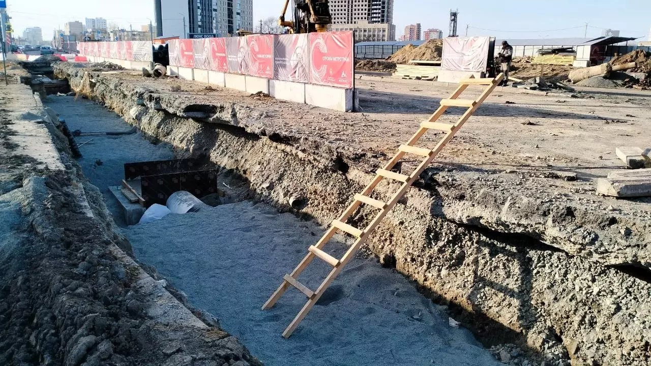Строительство метротрама в Челябинске в разгаре