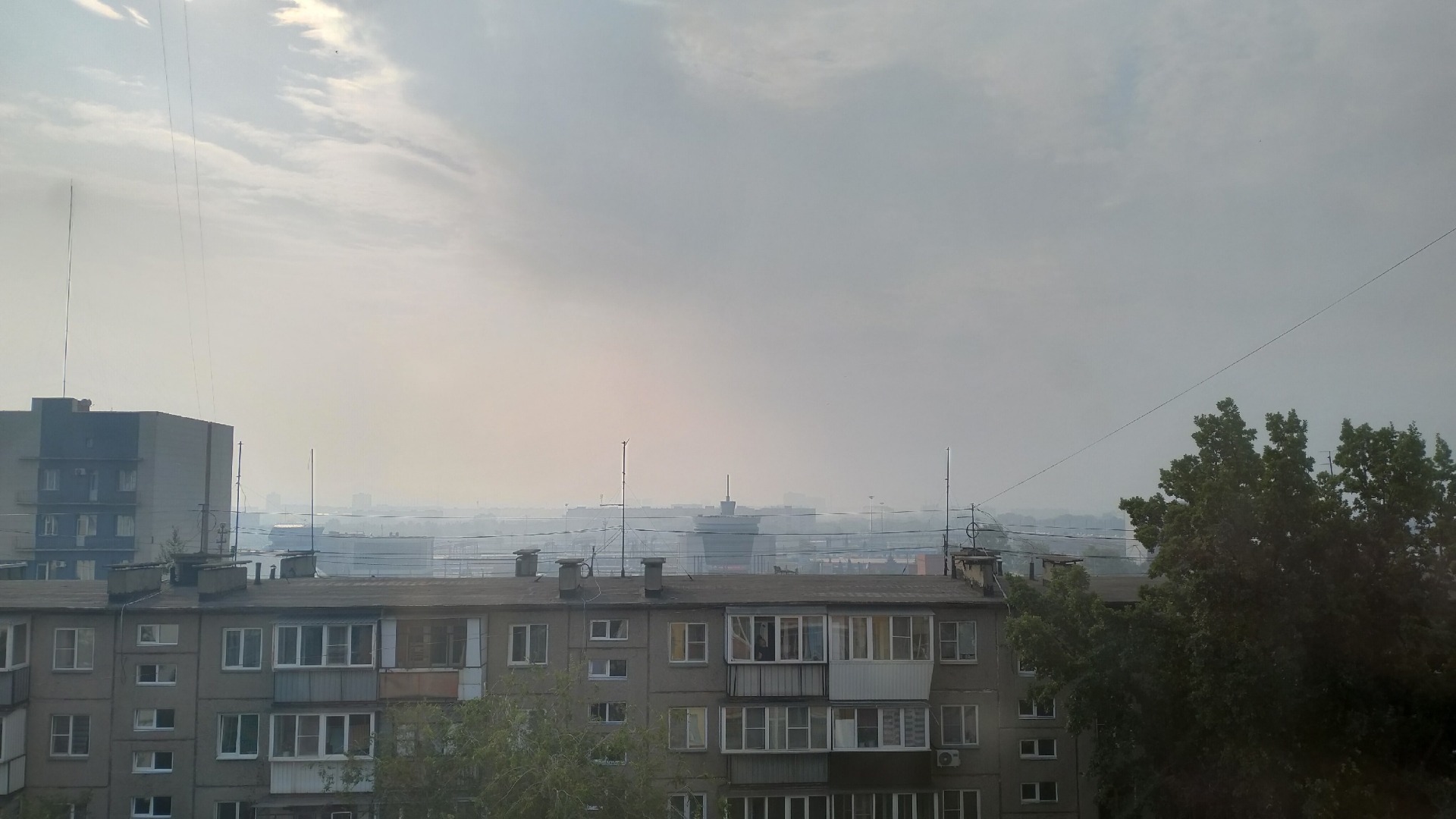 Смог в Челябинске 14 июля на границе Советского и Ленинского районов