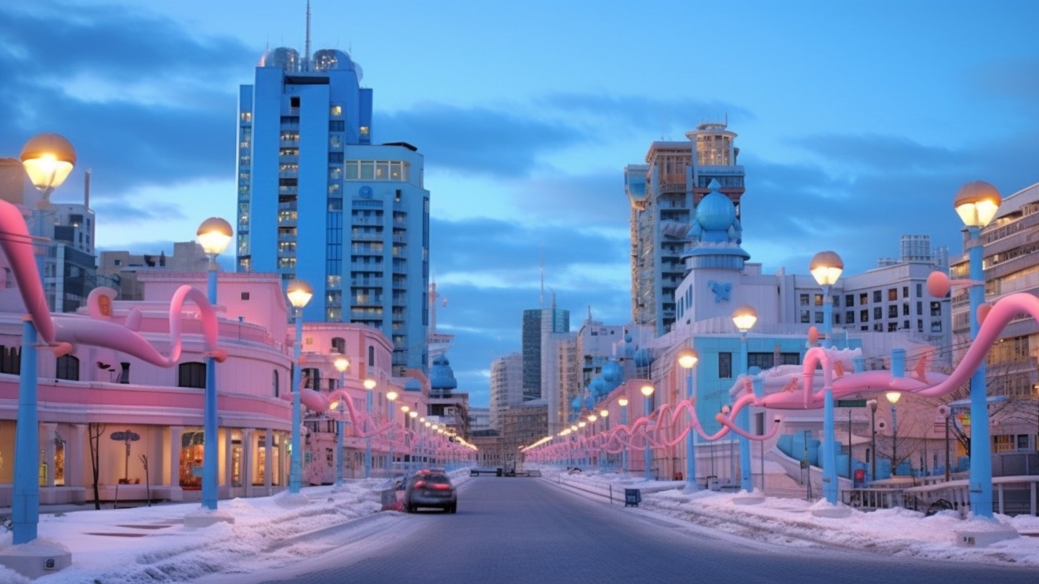 Улица Кирова в Челябинске в стиле Барби