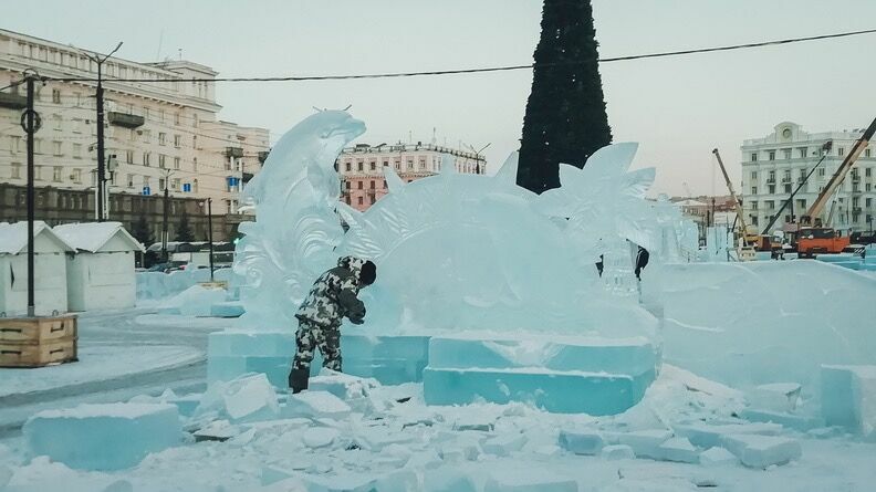 Главный ледовый городок демонтируют в Челябинске уже на следующей неделе