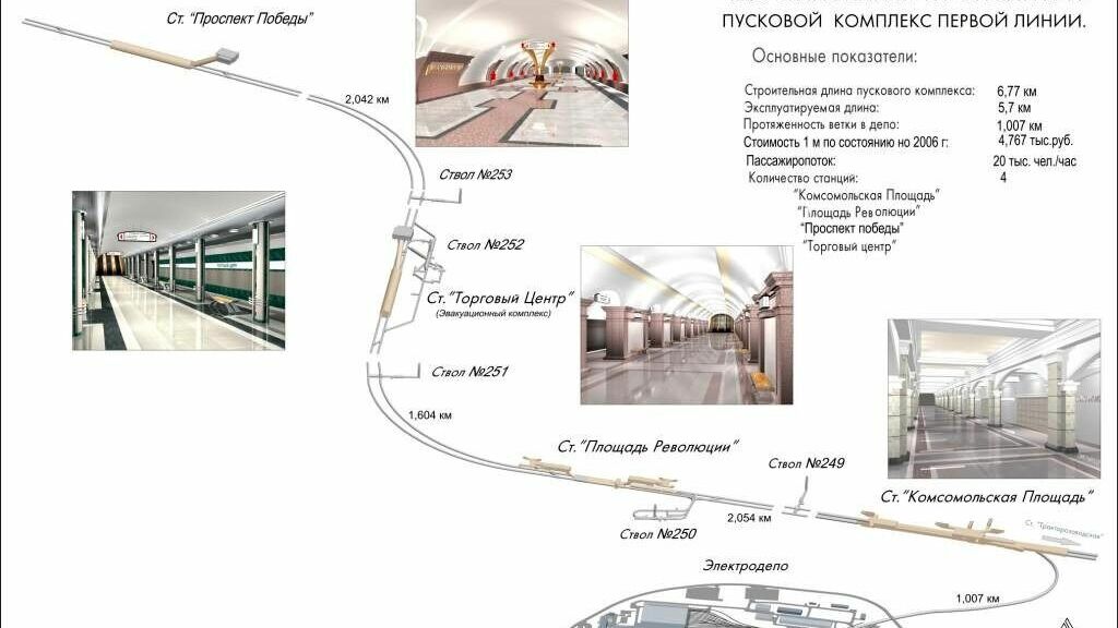 Схема Челябинского метрополитена