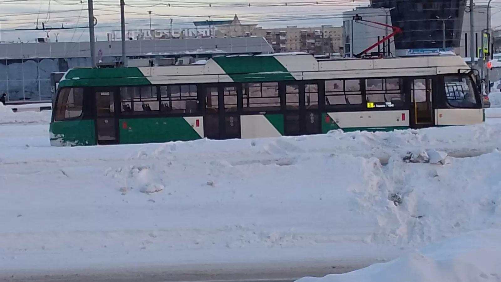 Челябинский трамвай зимой